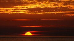 landscape nature sun sky Sea clouds dark outdoors sunlight