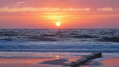 landscape nature sunset Sea waves beach water coast