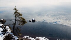 landscape nature water winter snow