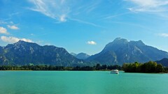 landscape Neuschwanstein Castle Lake Mountains germany sky