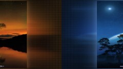 landscape night dusk collage digital art