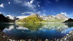 landscape reflection nature Mountains sky water