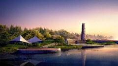 landscape reflection water