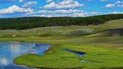 landscape river clouds