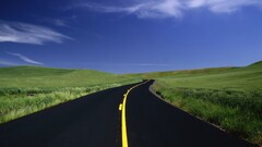 landscape road asphalt sky