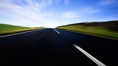 landscape road motion blur