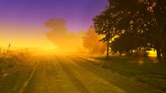 landscape road sunlight