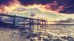 landscape Sea sky clouds nature