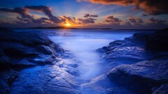 landscape Sea sunset sunrise sunlight rock nature
