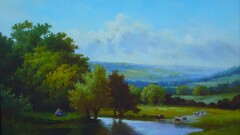 landscape sky artwork painting