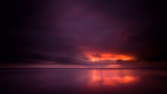 landscape sky clouds water sunset purple