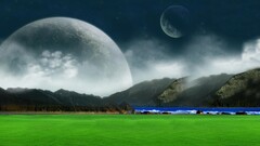 landscape sky digital art cgi