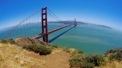 landscape sky golden gate bridge USA Sea Bridge