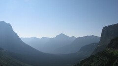 landscape sky mist Mountains glacier national park Montana