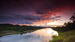 landscape sky river clouds vietnam