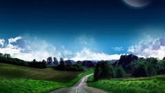 landscape sky road Plants