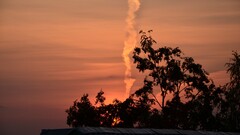 landscape sky silhouette sunset clouds