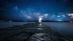 landscape sky Stars outdoors night night sky