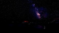 landscape sky Stars Space nebula night nature volcano space art