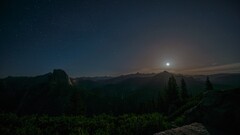 landscape sky Stars Yosemite Valley California moon nature