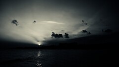 landscape sky water dark clouds