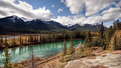 landscape sky water nature Mountains