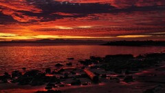 landscape sunset beach sky nature Sea clouds sunlight