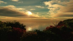 landscape sunset Sea sun sky