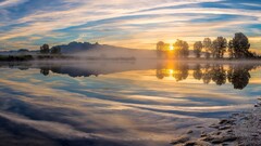 landscape sunset sunlight nature water sky