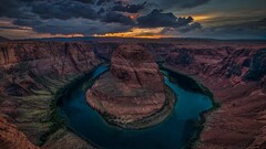 landscape valley nature canyon horseshoe bend Arizona USA