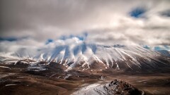 landscape winter clouds Mountains nature