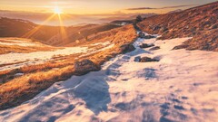 landscape winter sky sunlight