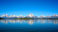 landscape Wyoming Mountains USA water sky mountain pass snow