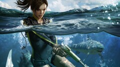 lara croft shark split-view Sea tomb raider underworld