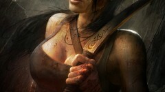 lara croft tomb raider cleavage video games