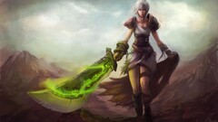 League of Legends riven video games fantasy girl