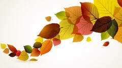 leaves artwork white background