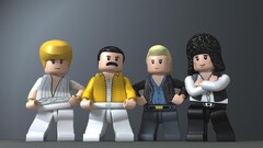Lego freddie mercury queen Toys cgi render Music band gradient