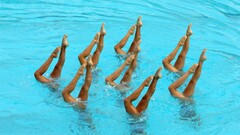 legs swimming pool humor cyan