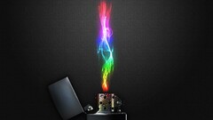 lighter colorful digital art Minimalism water drops Zippo