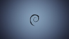 Linux debian Simple Background blue background
