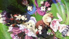 little busters Anime anime girls grass outdoors colorful