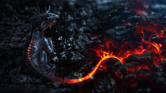 lizards dragon fantasy art digital art fire cgi render