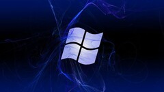 logo microsoft windows digital art blue gradient blue background
