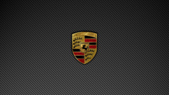 logo Porsche Car carbon fiber