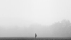 loneliness spooky field monochrome outdoors