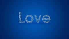 love blue background Typography Simple Background digital art