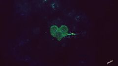 love Green heart digital art