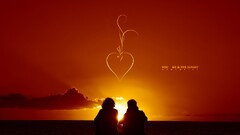 love heart Sea horizon