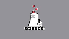 love Minimalism Science gray background